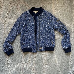 Blue Patterned Women's Jacket